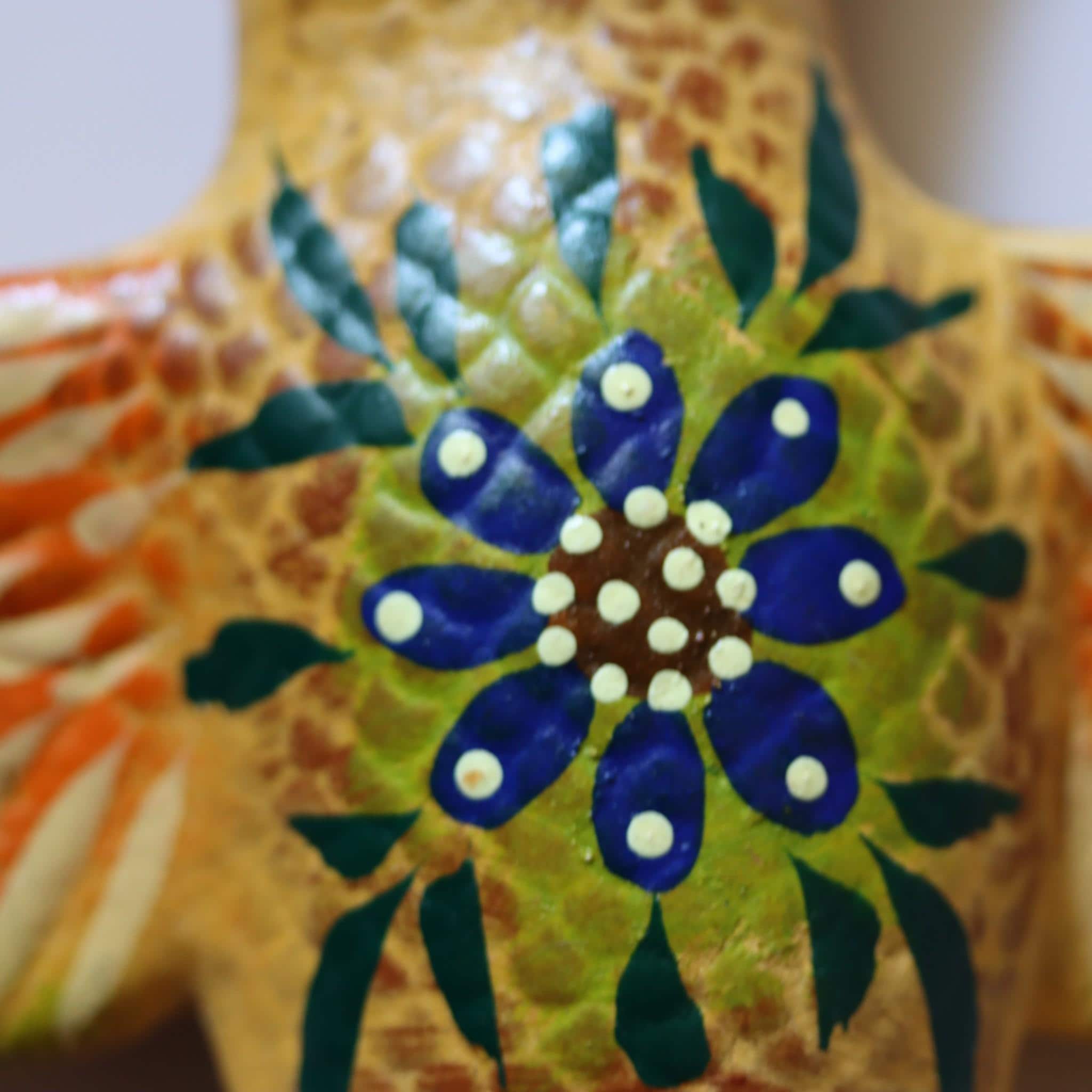 Hummingbird | Hand-Painted Ceramic Amber Gold  Sculpture bird, Bird Lover Gift